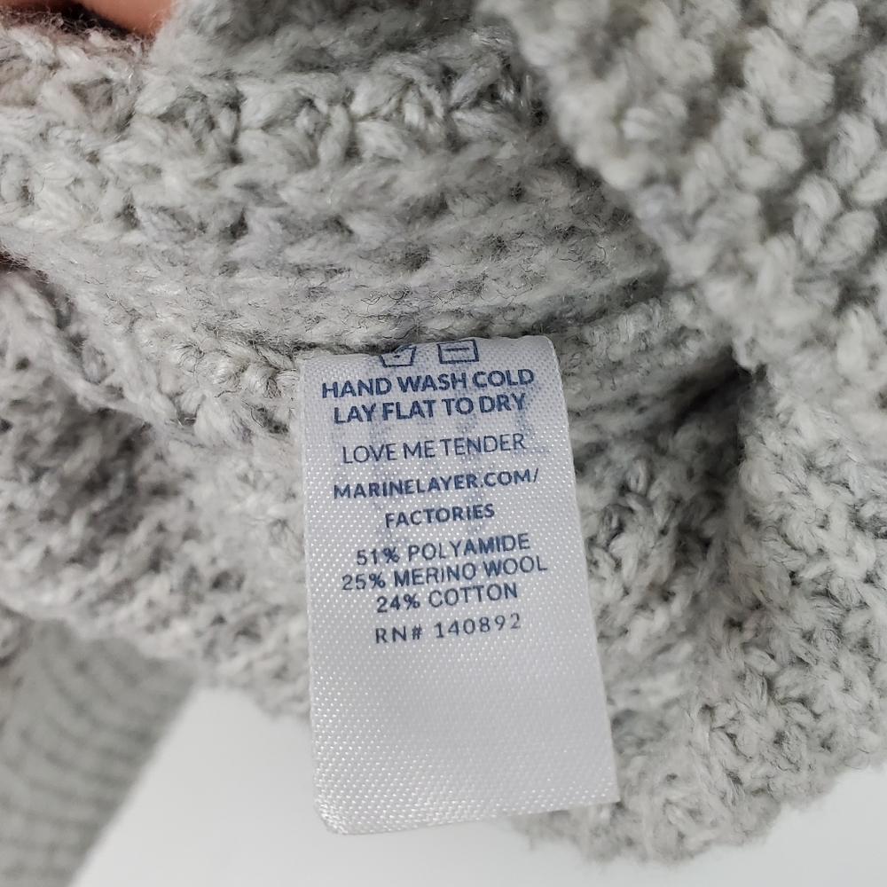 Marine Layer Waffle Knit Sweater Merino Wool S - Picture 5 of 6